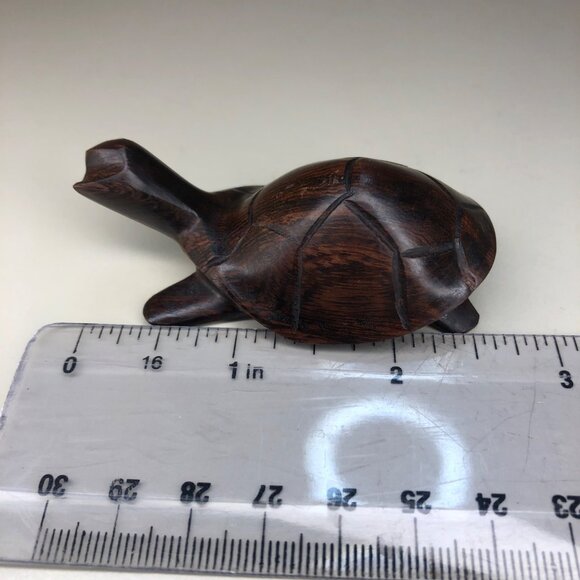 Small Hand Carved Wooden Turtle - Picture 6 of 8